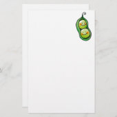 ポッドの2個のエンドウ豆 便箋 (正面/裏面)