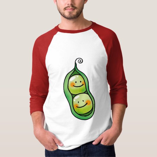 ポッドの2個のエンドウ豆 Tシャツ (正面)
