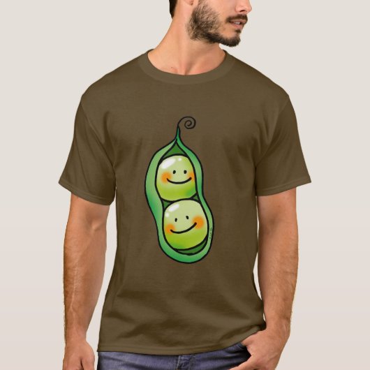 ポッドの2個のエンドウ豆 Tシャツ (正面)