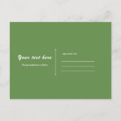 ポッドの3つのエンドウの赤ちゃんシャワー三つ子の日付を保存 案内ポストカード (裏面)