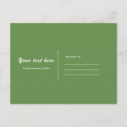 ポッドの3つのエンドウの赤ちゃんシャワー三つ子の日付を保存 案内ポストカード (裏面)