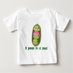 ポッドの3個のエンドウ豆 ベビーTシャツ