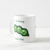 ポッドの3個の睡眠のエンドウ豆 コーヒーマグカップ (正面左)