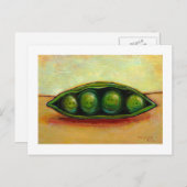 ポッドの4つの豆のおもしろいユニークオリジナルアート ポストカード (正面/裏面)