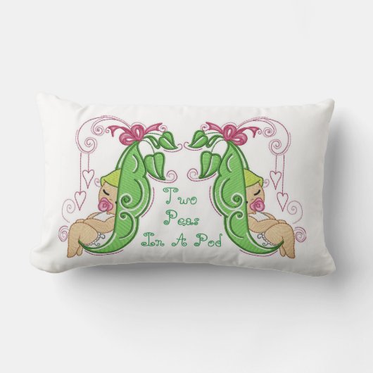 ポッドのLumbarの枕の2個のエンドウ豆 ランバークッション (正面)