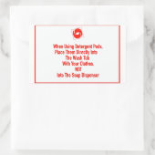 'ポッドを直接配置' Laundromat赤いオーバーレイ 長方形シール (バッグ)