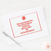 'ポッドを直接配置' Laundromat赤いオーバーレイ 長方形シール (封筒)