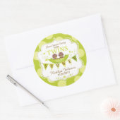 ポッドアフリカツインの2匹のエンドウ豆ありがとうレーベル ラウンドシール (封筒)