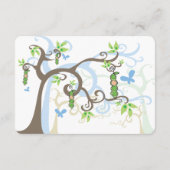 ポッドガーデンの中のピー男の子の赤ちゃんシャワーゲームママ アドバイスカード (裏面)