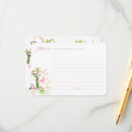 ポッドガーデンの女の子の赤ちゃんシャワーゲームママ アドバイスカード