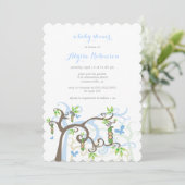 ポッドガーデンツインズのエンドウ豆男の赤ちゃんシャワー招待状 招待状 (スタンド正面)