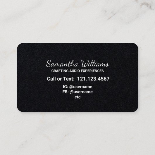 ポッドキャスターボイスオーバーアーティストプレミアム 名刺 (裏面)