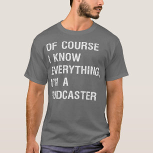ポッドキャスター・ポッドキャスティング・ライおもしろいター Tシャツ