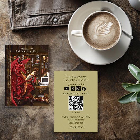 ポッドキャスティングドラゴンビジネスカード 名刺