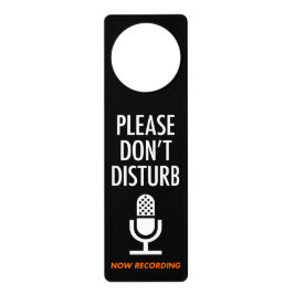 ポッドキャストや音楽の録音中はスタジオへの入室禁止 ドアノブプレート