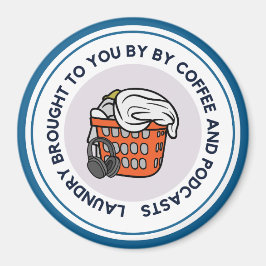 ポッドキャストカーマグネットブルーによるランドリー マグネット