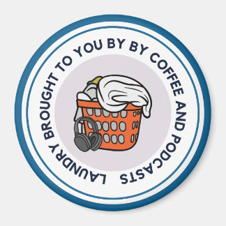 ポッドキャストカーマグネットブルーによるランドリー マグネット