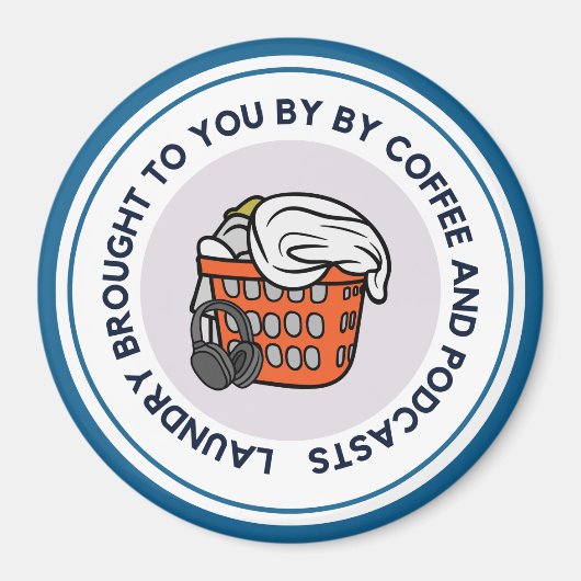 ポッドキャストカーマグネットブルーによるランドリー マグネット (正面)