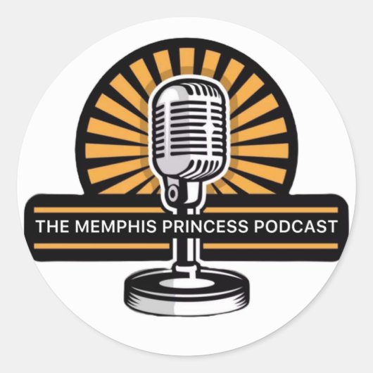 ポッドキャストステッカー ラウンドシール (正面)