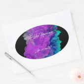 ポッドキャストステッカー 楕円形シール (封筒)