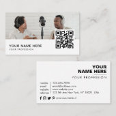 ポッドキャスト名刺QRコード 名刺 (正面/裏面)