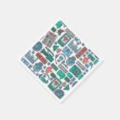 ポッドキャスト誕生日パーティー スタンダードカクテルナプキン (角)