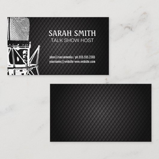 ポッドキャスト | マイク 名刺 (正面/裏面)