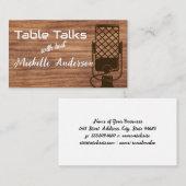 ポッドキャスト |マイク |木材 名刺 (正面/裏面)