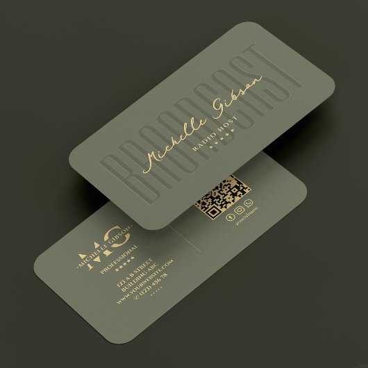 ポッドキャモダンスト無線ホスト放送Sage Green 名刺