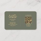 ポッドキャモダンスト無線ホスト放送Sage Green 名刺 (裏面)