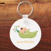 ポッドキーチェーンの可愛いスイートピー キーホルダー (正面)