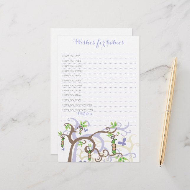 ポッドゲームで双子のベビー紫のエンドウの願い (正面/裏面インサイチュ)