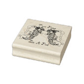 ポッドスタンプを押した二つの豆 ラバースタンプ (スタンプ)