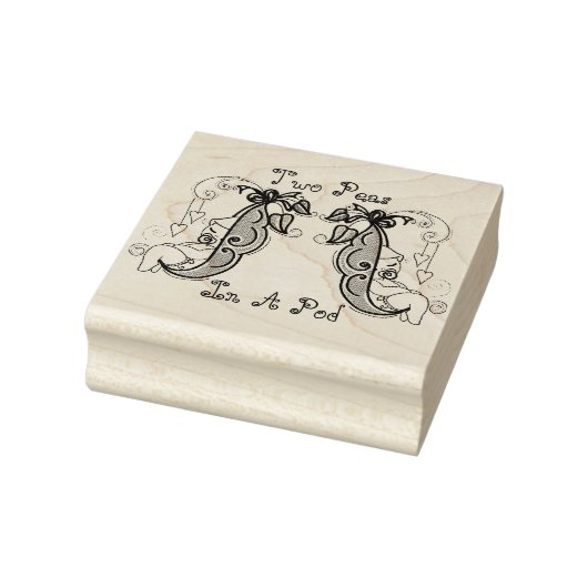 ポッドスタンプを押した二つの豆 ラバースタンプ (スタンプ)