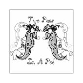 ポッドスタンプを押した二つの豆 ラバースタンプ (インプリント)