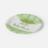 ポッドツインの二人のエンドウ豆ベビーシャワーカスタム ペーパープレート (アングル)