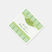 ポッドツインズベビーシャワーパーティーの2つの豆カスタム スタンダードカクテルナプキン (角)