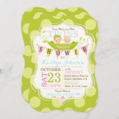 ポッドツインズベビーシャワー招待状 招待状 (正面/裏面)