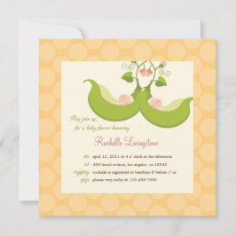 ポッドツインズベビーシャワー招待状 招待状