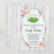 ポッドツインベビーシャワーのボホ2頭の豆