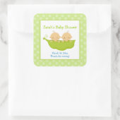 ポッドツインボーイズのスクエアフェイスステッカーのピース スクエアシール (バッグ)