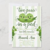 ポッドベビーシャワー招待状スイートピー 招待状 (正面)