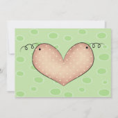 ポッドボーイの中の2つの豆ガールベビーシャワー招待状 招待状 (裏面)