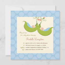 ポッドボーイ双生児ベイビーシャワー招待状 招待状