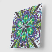 ポッド万華鏡のように千変万化するパターン スクエア壁時計 (傾斜)