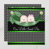 ポッド内のエンドウ豆の性別が明らかになる 招待状 (正面/裏面)