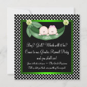 ポッド内のエンドウ豆の性別が明らかになる 招待状 (裏面)