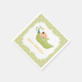 ポッド内のスイートピー男の子の赤ちゃんシャワーパーティー用品 スタンダードカクテルナプキン (角)