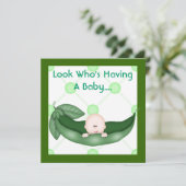 ポッド内のワンピー赤ちゃんシャワー招待状女の子/男の子 招待状 (スタンド正面)