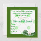 ポッド内のワンピー赤ちゃんシャワー招待状女の子/男の子 招待状 (裏面)